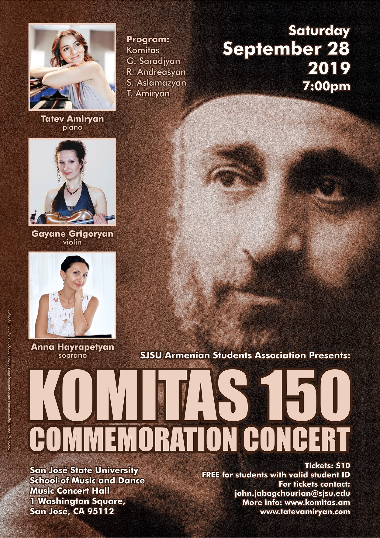 Komitas 150: Commemoration Concert