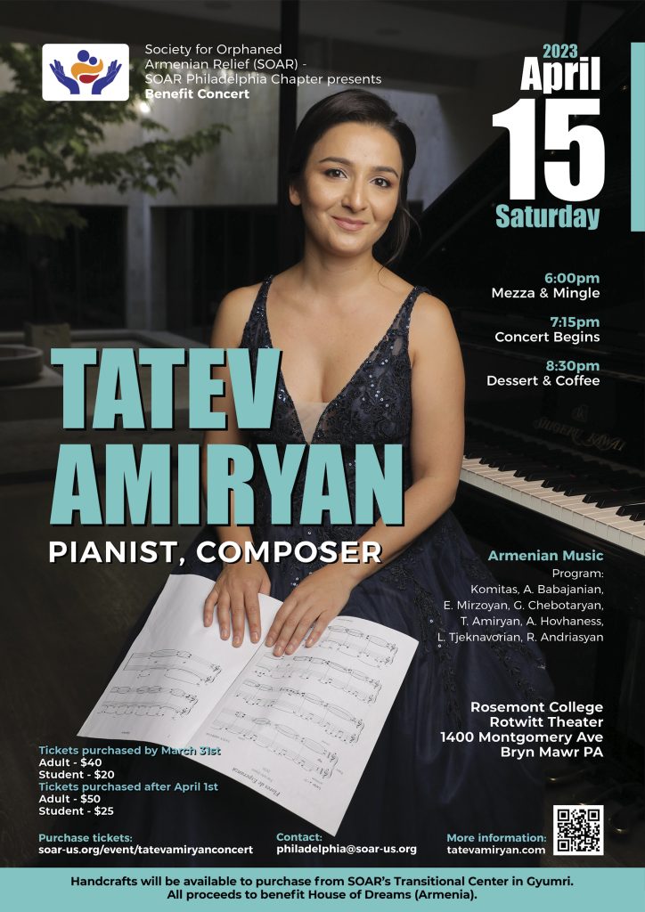 Tatev Amiryan Philadelphia Benefit Concert for SOAR 